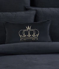 J. Queen New York Townsend Crown Embroidered Boudoir Pillow