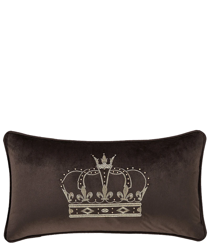J. Queen New York Townsend Crown Embroidered Boudoir Pillow
