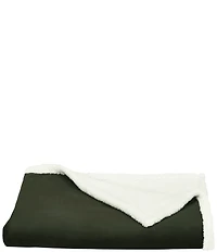 J. Queen New York Townsend Plush Velvet and Sherpa Fabric Reversible Throw