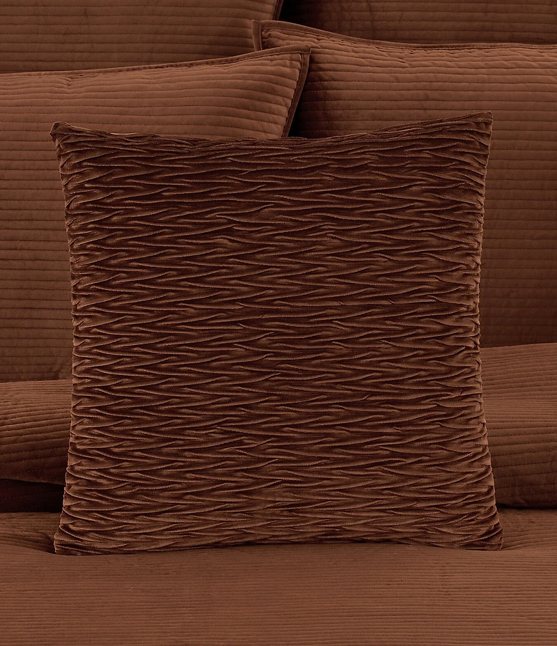 J. Queen New York Townsend Ripple Pleated Square Pillow Cover