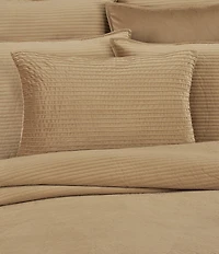 J. Queen New York Townsend Straight Pleated Velvet Lumbar Decorative Pillow Cover