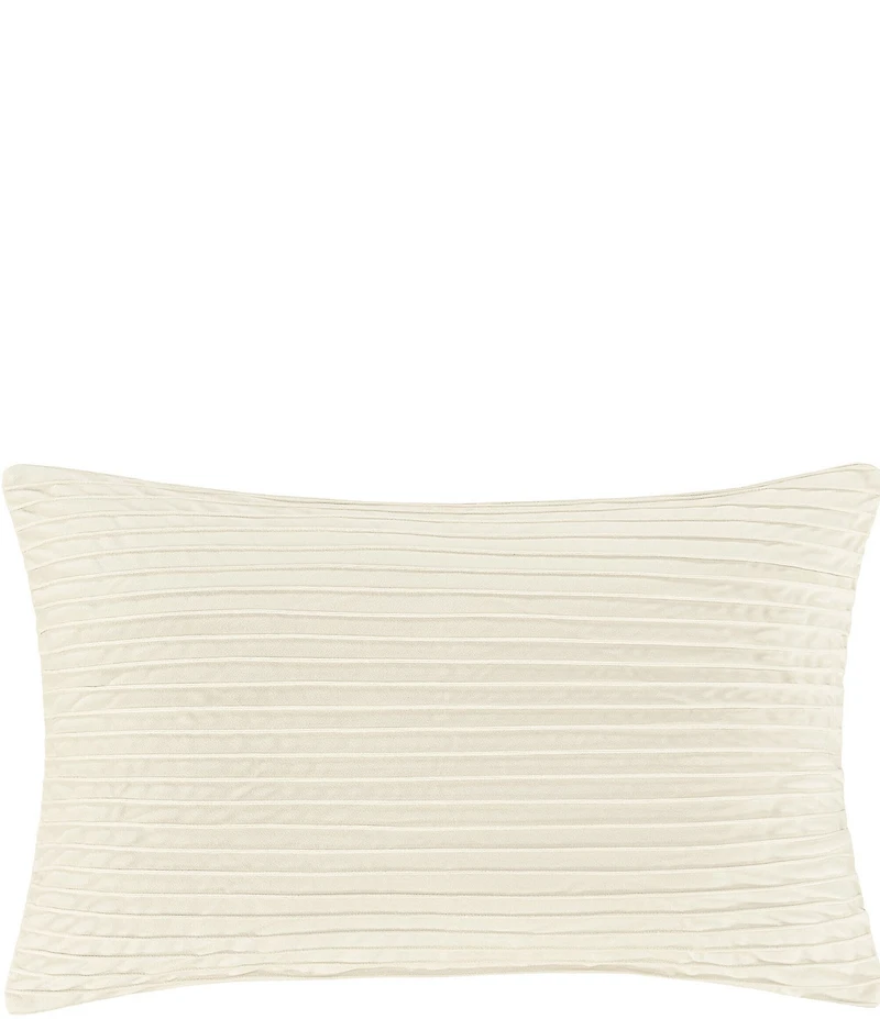 J. Queen New York Townsend Straight Pleated Velvet Lumbar Decorative Pillow Cover