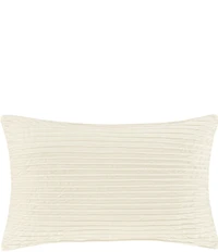 J. Queen New York Townsend Straight Pleated Velvet Lumbar Decorative Pillow Cover
