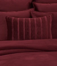 J. Queen New York Townsend Wave Textured Velvet Lumbar Decorative Pillow Cover