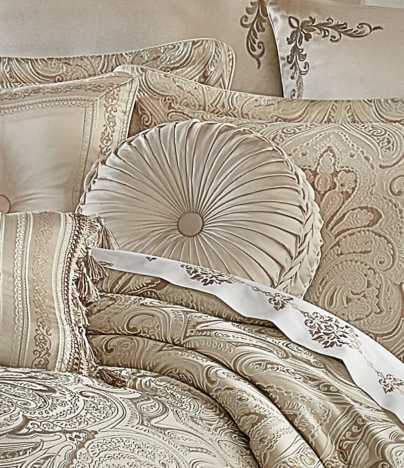 J. Queen New York Trinity Tufted Round Pillow