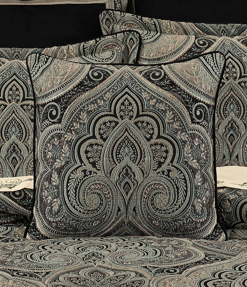 J. Queen New York Vincenzo Woven Damask 20-inch Reversible Square Pillow