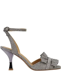 J. Renee Almita Glitter Rhinestone Ruffle Ankle Strap Dress Sandals