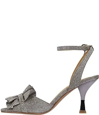 J. Renee Almita Glitter Rhinestone Ruffle Ankle Strap Dress Sandals