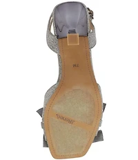 J. Renee Almita Glitter Rhinestone Ruffle Ankle Strap Dress Sandals