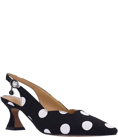 J. Renee Anara Polka Dot Slingback Pumps
