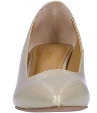 J. Renee Anisha Glitter Patent Wedge Pumps