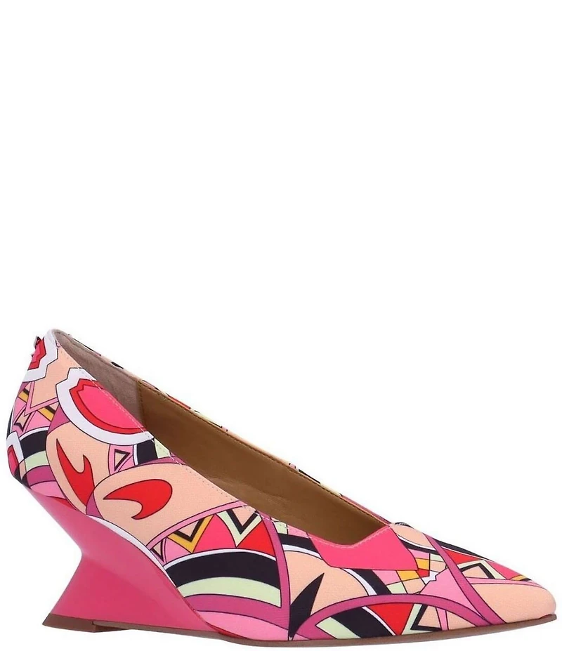 J. Renee Anisha Mod Print Wedge Pumps