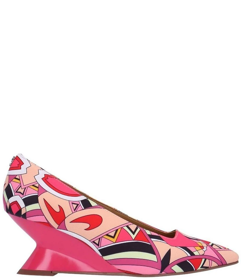 J. Renee Anisha Mod Print Wedge Pumps