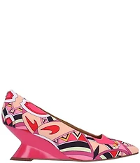 J. Renee Anisha Mod Print Wedge Pumps