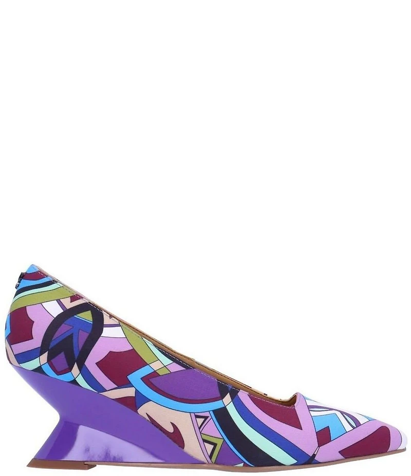 J. Renee Anisha Mod Print Wedge Pumps