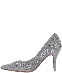 J. Renee Barlow Glitter Fabric Pumps