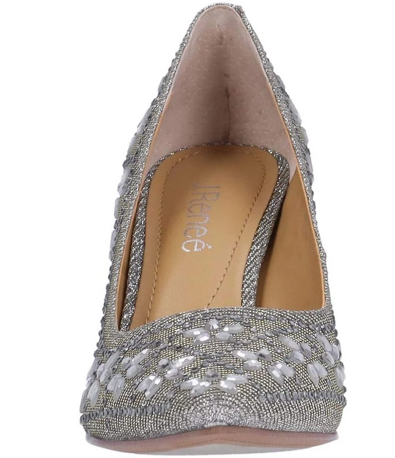 J. Renee Barlow Glitter Fabric Pumps