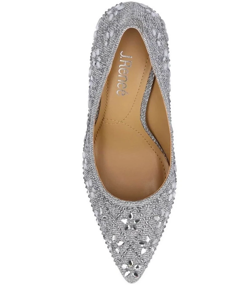 J. Renee Barlow Glitter Fabric Pumps