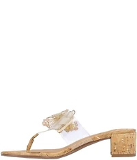 J. Renee Beeutiful Vinyl Bee and Flower Ornament Thong Sandals