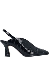 J. Renee Brisani Crocodile Embossed Slingback Pumps