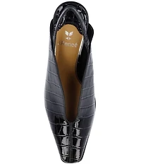 J. Renee Brisani Crocodile Embossed Slingback Pumps