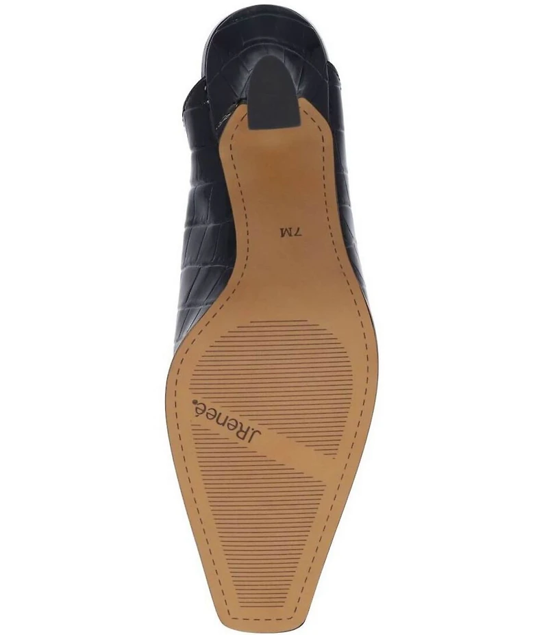 J. Renee Brisani Crocodile Embossed Slingback Pumps