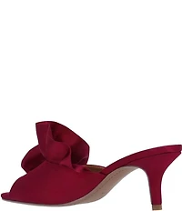 J. Renee Briston Satin Ruffle Flower Ornamented Dress Slide Sandals