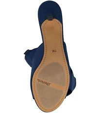 J. Renee Briston Satin Ruffle Flower Ornamented Dress Slide Sandals