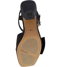 J. Renee Burkett Satin Bow Platform Dress Sandals