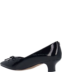 J. Renee Calinda Patent Cut Out Bow Kitten Heel Dress Pumps