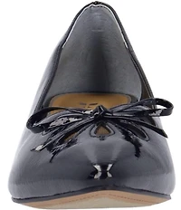 J. Renee Calinda Patent Cut Out Bow Kitten Heel Dress Pumps