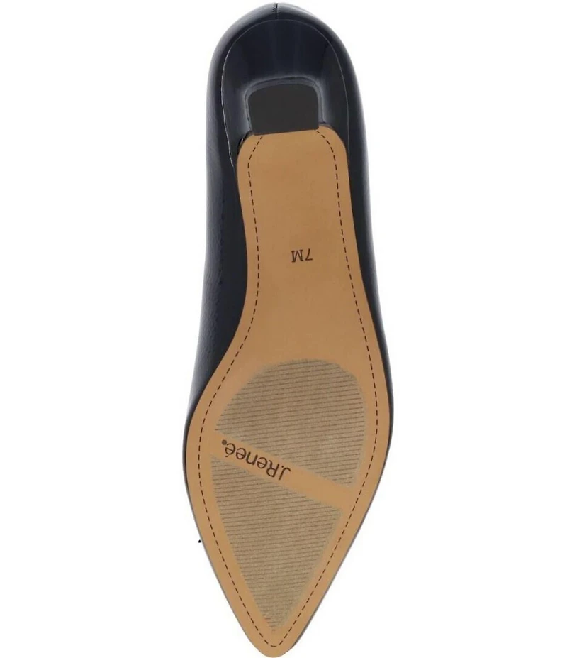 J. Renee Calinda Patent Cut Out Bow Kitten Heel Dress Pumps