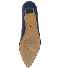 J. Renee Calinda Patent Cut Out Bow Kitten Heel Dress Pumps