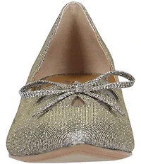 J. Renee Calinda Dance Glitter Cut Out Bow Kitten Heel Dress Pumps