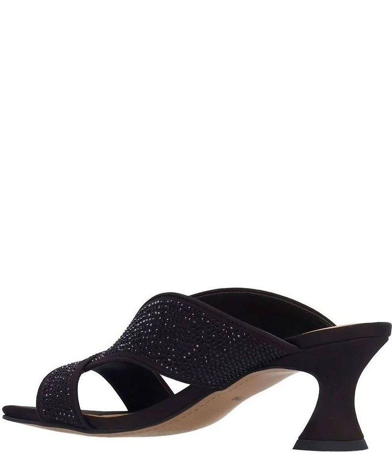 J. Renee Cassia Rhinestone Satin Dress Slides