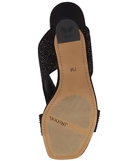 J. Renee Cassia Rhinestone Satin Dress Slides
