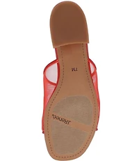 J. Renee Charry Mesh Patent Rhinestone Cherry Slide Sandals