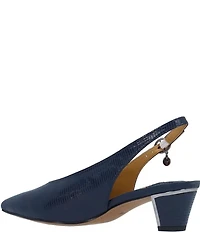 J. Renee Darra Lizard Embossed Sling Back Pumps