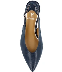 J. Renee Darra Lizard Embossed Sling Back Pumps