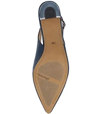 J. Renee Darra Lizard Embossed Sling Back Pumps