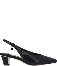 J. Renee Darra Lizard Embossed Sling Back Pumps