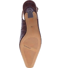 J. Renee Delah Patent Crocodile Embossed Slingback Pumps