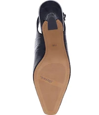 J. Renee Delah Patent Crocodile Embossed Slingback Pumps