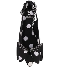 J. Renee Delmare Polka Dot Slingback Kitten Heel Bow Pumps
