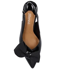 J. Renee Devika Patent Slingback Bow Pumps