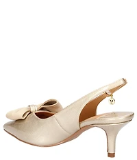 J. Renee Devika Patent Slingback Bow Pumps