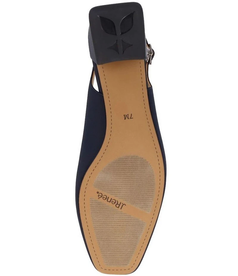 J. Renee Eudora Satin Pearl Ornament Slingback Pumps