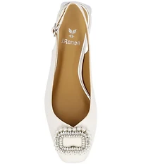 J. Renee Eudora Satin Pearl Ornament Slingback Pumps