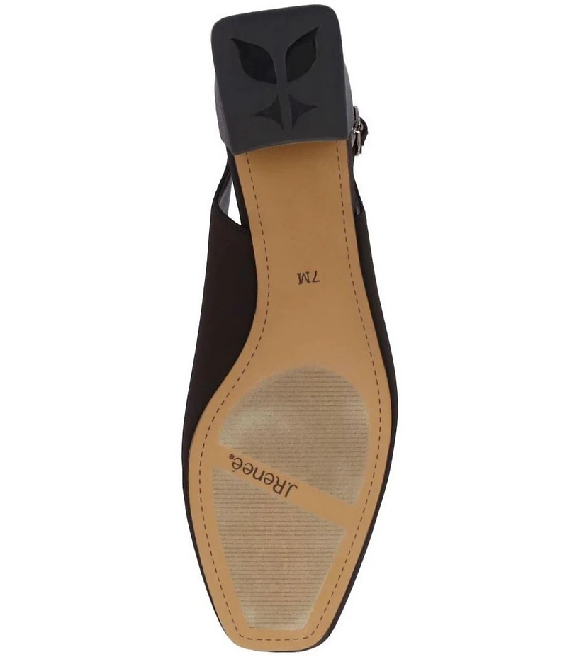 J. Renee Eudora Satin Pearl Ornament Slingback Pumps