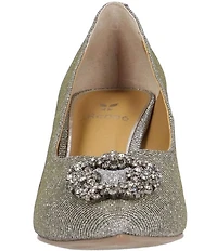 J. Renee Ezara Glitter Fabric Brooch Ornament Dress Pumps